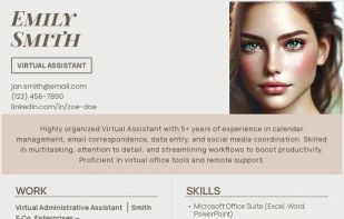 Virtual Assistant Resume Template