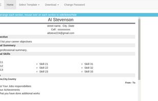 Resume Builder Application screenshot 1