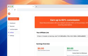 60% commission on first-time purchases

