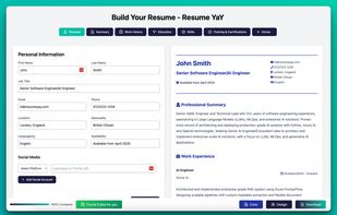 Resume Yay Online Resume Builder