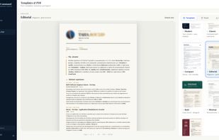 Pick a template and see the real document, not a thumbnail. What you preview is what prints, down to the page breaks, and every template exports to an ATS-parseable PDF.