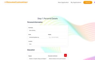 Step 1. Personal Details Form