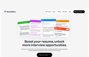 A resume boosting service using AI