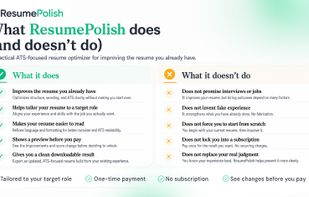 Clear boundaries: What ResumePolish does to improve your resume, and what it refuses to do