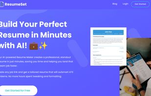 ResumeSet homepage