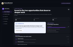 Search Intelligence
Prioritize the opportunities that deserve deeper work using evidence-led search intelligence, application context and clear next actions.