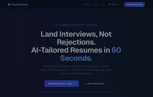 ResumeSnap.io - Landing Page
