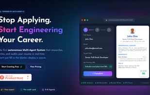 Stop applying blindly. Start engineering your career with our multi-agent AI resume builder.