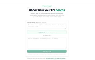 Free ATS checker — score your CV instantly, including match against a pasted job posting