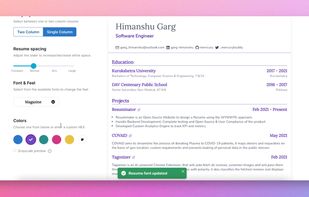 Resuminator screenshot 2