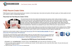 Resumizer Free Resume Creator screenshot 1