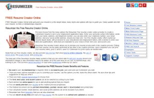 Resumizer Free Resume Creator screenshot 1