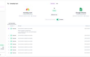 Log of synchronization execution in resynced.io