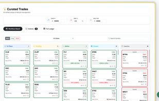 Curated Trades Kanban