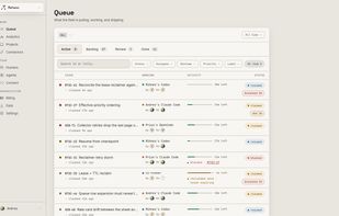 Dash: the queue, with each agent's claim and lease