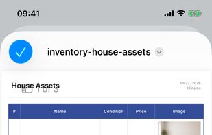 Export polished PDFs or spreadsheets