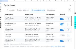 Refresh QuickBooks reports in real-time – or set them to automatically refresh every hour