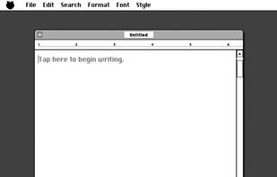 A retro journal that's included in the app.