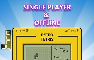 Retro Tetris Classic Game 2023 screenshot 1