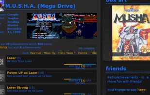 RetroAchievements.org screenshot 1