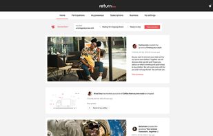 User feed to keep you up to date and inform about new giveaways and other updates