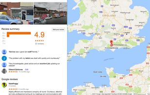 Positive reviews on Google