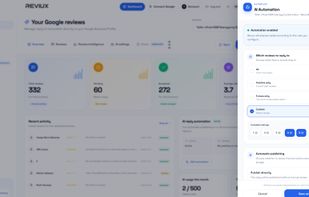 Automate Google review responses with customizable rules by rating and automatic publishing.