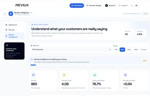 AI-powered review intelligence to analyze customer sentiment, recurring topics, trends and improvement opportunities.