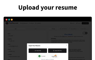 Upload your resume
