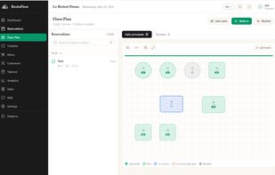 Interactive floor plan with reservations