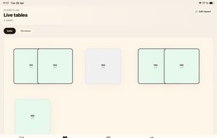 Live table view on mobile