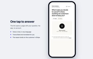 The customer records a voice answer or types it, in the browser. No app, no account. Rezup transcribes and translates it.