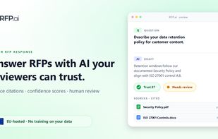 RFP.ai — cited AI answers with confidence scores for RFPs, DDQs, and security questionnaires