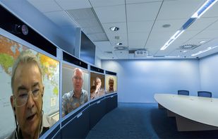 HD Video Conference's Telepresence setup