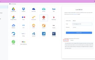 Supported cloud storages