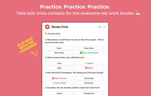 Ricotta Trivia screenshot 1