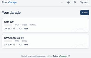 We're connected to the DVSA so when you provide your registration number we download the bike details and mot history.
