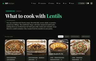 Recipe ideas by ingredient