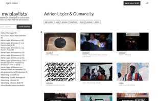 right.video screenshot - creative video search engine - playlist