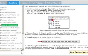 Export your notes to an HTML webbook