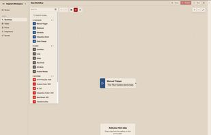 The canvas workflow builder for when you want to review or modify the workflow directly rather than use the Ford AI agent.