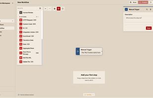 The canvas workflow builder for when you want to review or modify the workflow directly rather than use the Ford AI agent.