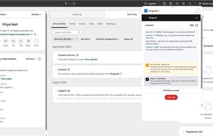Point Ringside at a HubSpot list and it dials each prospect in turn while your line stays held.