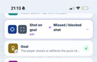 Hockey App - Stats tracker - Rinklog