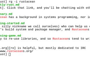ripgrep screenshot 1