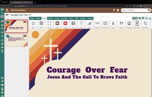Risen Media's easy to use design studio has a large array of easy-to-use tools but does not compromise on features that will give your presentations a robust appearance.
