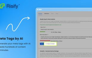 Risify's Meta Tags by AI feature