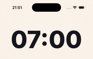 The alarm ringing: there is no snooze button and no dismiss — the only control is "Start mission".