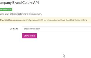 RiteKit Company Brand Colors API screenshot 1