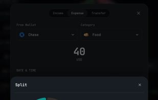 Split an expense with friends by percentage or amount